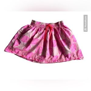 Crewcuts, pink floral skirt, girls size 6/7
